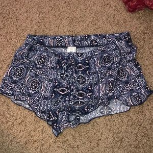 tribal print flowy shorts